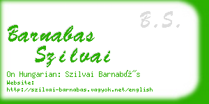 barnabas szilvai business card